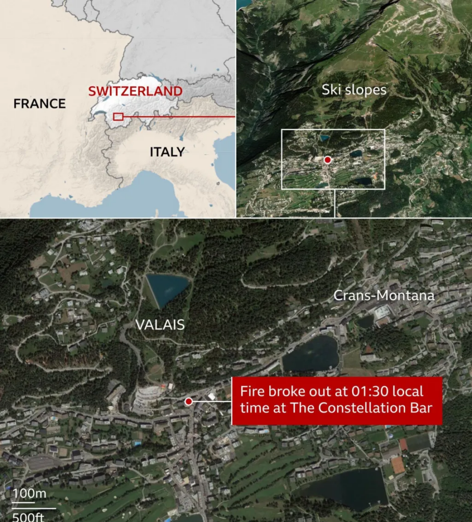Swiss Ski Resort Fire: 40 Dead, 115 Injured in Crans-Montana