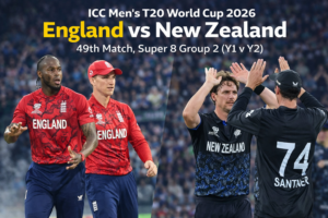 England vs New Zealand Super 8 T20 2026