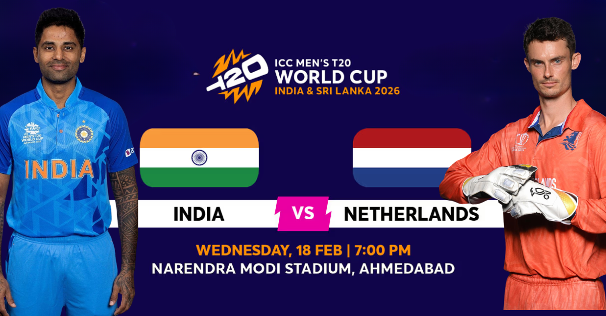 India vs Netherlands 2026: T20 World Cup Clash